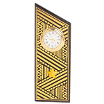 Часы подарочные настольные в виде погона Генерала из натурального камня Змеевик Gold Military Clock варинант исполнения - 7 | Loft Concept в Перми