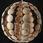 Люстра в форме шара с декором из круглых декоративных элементов Texture Discs варинант исполнения - 3 | Loft Concept в Перми