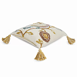 Чехол на подушку с кисточками и вышивкой птиц Ethnic mix Birds Square варинант исполнения - 1 | Loft Concept в Перми