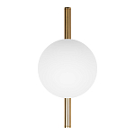 Бра с золотым основанием и белым плафоном в форме шара Bubble варинант исполнения - 4 | Loft Concept в Перми