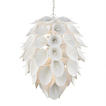 Люстра белая каплевидной формы из цветков лилии White Natural Lines варинант исполнения - 1 | Loft Concept в Перми