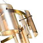 Люстра светодиодная с 8-ю цилиндрическими плафонами янтарного цвета из стекла и стали Andrea Сhandelier Amber варинант исполнения - 5 | Loft Concept в Перми