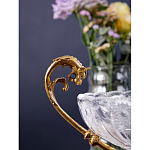 Чаша из прозрачного рельефного стекла на бронзовой подставке Eden Garden варинант исполнения - 3 | Loft Concept в Перми