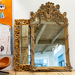 Зеркало настенное в ажурной раме с эффектом старины Classic Ornament Mirror варинант исполнения - 2 | Loft Concept в Перми