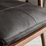 Кресло c каркасом из массива дерева и мягкой кожаной обивкой Walnut Armchair варинант исполнения - 7 | Loft Concept в Перми