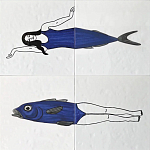 Плитка с узором Рыба пловчиха варинант исполнения - 2 | Loft Concept в Перми