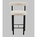 Стул полубарный Floreo букле молочный варинант исполнения - 4 | Loft Concept в Перми