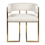 Стул букле бежевый с каркасом цвета матовое золото Tactility варинант исполнения - 1 | Loft Concept в Перми