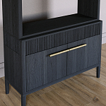 Стеллаж Primo с ящиками Черный дуб  варинант исполнения - 3 | Loft Concept в Перми