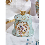 Шкатулка голубого цвета с рисунком и состаренным эффектом Eden Garden варинант исполнения - 9 | Loft Concept в Перми