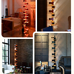 Торшер с каркасом из множества полок Links варинант исполнения - 3 | Loft Concept в Перми