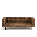 Трехместный садовый диван из плетеного пластика Matteo варинант исполнения - 8 | Loft Concept в Перми