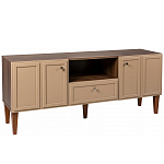 ТВ-тумба бежевая из массива бука с 2-мя дверками и ящиком Wenge Light варинант исполнения - 1 | Loft Concept в Перми