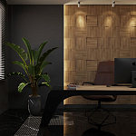 Гипсовая 3D панель с принтографией PM-08 варинант исполнения - 1 | Loft Concept в Перми