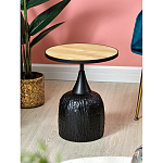 Приставной столик с факутрным черным основанием Ethiopia варинант исполнения - 2 | Loft Concept в Перми