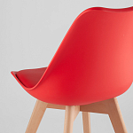 Стул с основой из пластика и мягким сиденьем Arvika Red варинант исполнения - 6 | Loft Concept в Перми