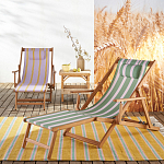 Шезлонг из акации и ткани Venezuela варинант исполнения - 10 | Loft Concept в Перми