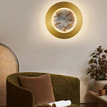 Бра в форме диска цвета латунь Brass Borders варинант исполнения - 4 | Loft Concept в Перми