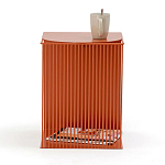 Оранжевый приставной стол из металла Lattice варинант исполнения - 4 | Loft Concept в Перми