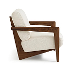 Кресло с обивкой из белого букле Armchair White Boucle варинант исполнения - 1 | Loft Concept в Перми