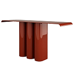 Консоль красная с цилиндрическим основанием Giorgio варинант исполнения - 1 | Loft Concept в Перми