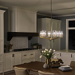 Люстра с 6-ю прозрачными цилиндрическими плафонами Kichler варинант исполнения - 8 | Loft Concept в Перми