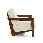 Кресло Avalon White Boucle из массива ореха варинант исполнения - 3 | Loft Concept в Перми