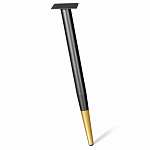 Стол обеденный с коричневой прямоугольной столешницей из керамики на четырех металлических ножках Brown Ceramics варинант исполнения - 3 | Loft Concept в Перми