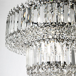 Круглая люстра с хрустальным декором Harmonica Crystal Round Chrome Chandelier варинант исполнения - 2 | Loft Concept в Перми