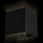 Уличный настенный светильник светодиодный формы куб черного цвета из металла Urban Minimalist варинант исполнения - 3 | Loft Concept в Перми