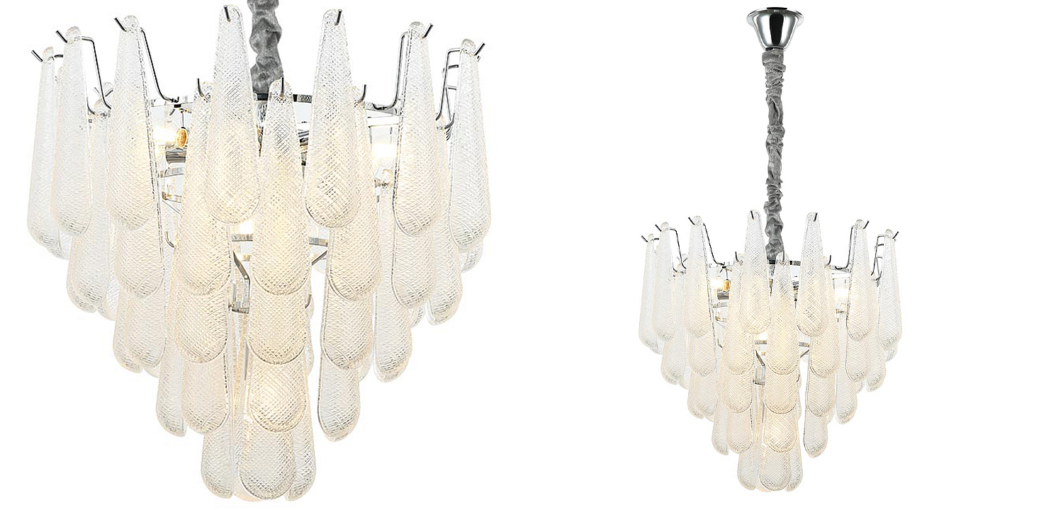 Люстра Textured Glass Drops Chandelier 13 Люстра Textured Glass Drops Chandelier 13 - Loft-Concept в Перми