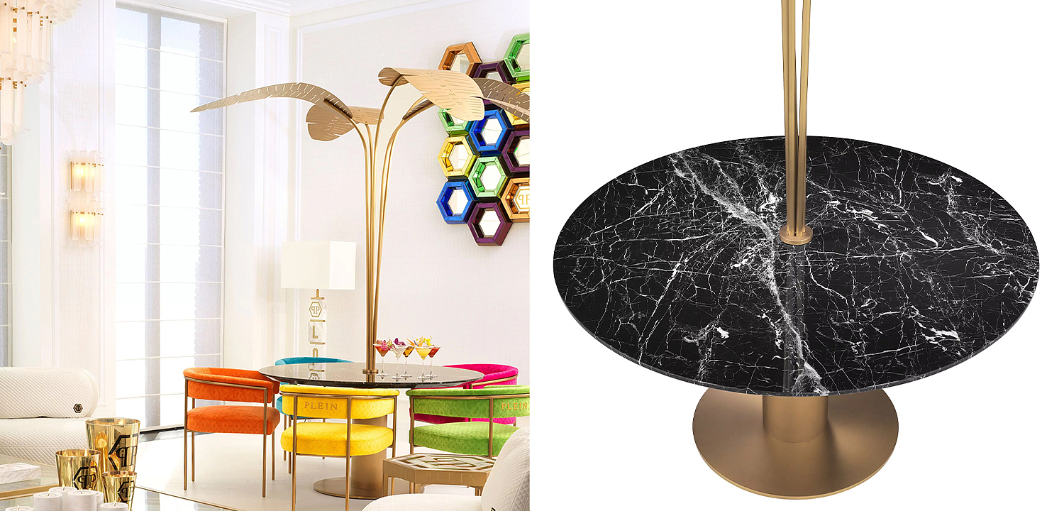 Круглый обеденный стол Philipp Plein Dining Table Palm Springs Круглый обеденный стол Philipp Plein Dining Table Palm Springs - Loft-Concept в Перми