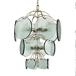 Люстра с каскадом из круглых декоративных элементов Discs of Light варинант исполнения - 2 | Loft Concept в Перми