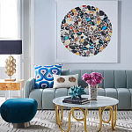 Дизайнерский журнальный столик чёрный с круглой столешницей Arycy варинант исполнения - 1 | Loft Concept в Перми