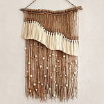 Дизайнерское Панно Дюна Макраме из нитей и бусин Wall Panel Dune варинант исполнения - 2 | Loft Concept в Перми