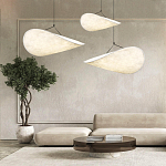 Подвесной светильник с белым тканевым плафоном в форме облака Crystal Cloud Junction варинант исполнения - 8 | Loft Concept в Перми