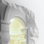 Встраиваемый в стену гипсовый светильник под покраску с колоннами и арками в античном стиле Antiquity Athena варинант исполнения - 14 | Loft Concept в Перми