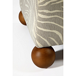 Банкетка Wakonda Gray Zebra с деревянными шариками  варинант исполнения - 5 | Loft Concept в Перми