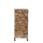 Торшер из перламутра на металлическом каркасе Indonesian Tower 2 варинант исполнения - 2 | Loft Concept в Перми