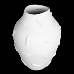 Декоративная ваза белая керамическая с абстрактным объемным декором Molecule Collection варинант исполнения - 3 | Loft Concept в Перми