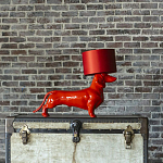 Настольная лампа COLLECTION OF DOGS с абажуром Такса варинант исполнения - 2 | Loft Concept в Перми