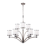 Люстра с белыми стеклянными плафонами в форме цилиндра Feiss варинант исполнения - 6 | Loft Concept в Перми