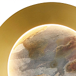 Бра в форме диска цвета латунь Brass Borders варинант исполнения - 3 | Loft Concept в Перми