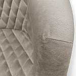 Барный стул со спинкой и мягкой обивкой с ромбами на 4-х деревянных ножках Бежевый Велюр Ava Charm варинант исполнения - 4 | Loft Concept в Перми