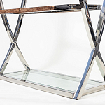 Металлический стеллаж со стеклянными полками Molecule варинант исполнения - 3 | Loft Concept в Перми