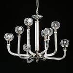 Люстра с 8-ю лампами и гранеными стеклянными плафонами Prism Gala варинант исполнения - 4 | Loft Concept в Перми