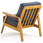 Кресло с каркасом из массива дуба Deniaud Oak Blue Print  Armchair варинант исполнения - 4 | Loft Concept в Перми