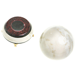 Шар декоративный на подставке из натуральных камней Змеевик и Мрамор Белый Natural Stone Spheres 10.5 см варинант исполнения - 2 | Loft Concept в Перми