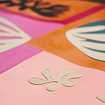 Обои ручная роспись в стиле Арт-деко Jazz Original colourway on painted silk with embroidery варинант исполнения - 5 | Loft Concept в Перми