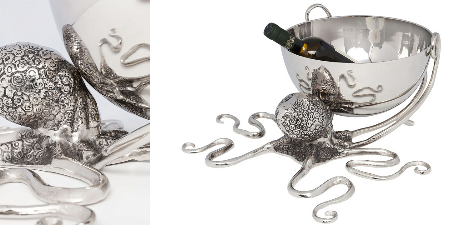 Ведёрко для вина Chrome Octopus Ведёрко для вина Chrome Octopus - Loft-Concept в Перми